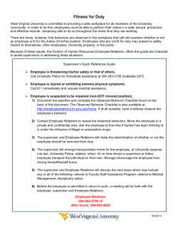 Observed Behavior Checklist - Employee Relations