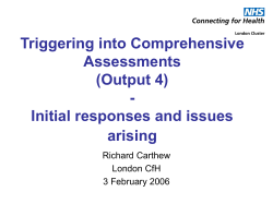 Initial Analysis of Response to the survey about Contact and