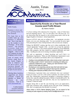 Opportunity Knocks on a Year