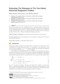 Estimating The Makespan of The Two-Valued Restricted