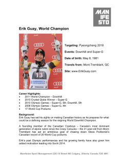 Erik Guay, World Champion - Manifesto Sport Management