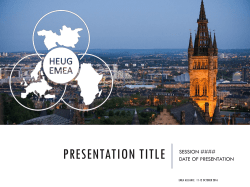 Title of Presentation