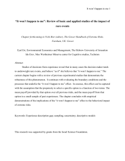 Are rare events underweighted or neglected in decisions from