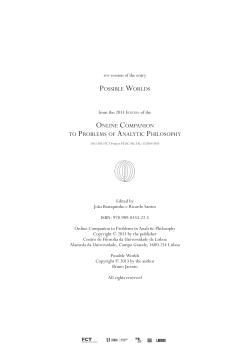possible worlds online companion to problems of analytic philosophy