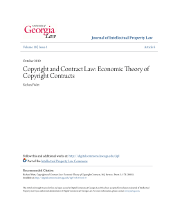 Economic Theory of Copyright Contracts
