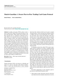 A Secure Peer-to-Peer Trading Card Game Protocol