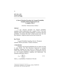 A Class of Selection Procedure for Unequal Probability Sampling