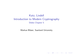 Katz, Lindell Introduction to Modern Cryptrography