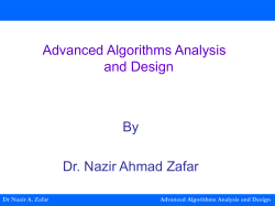 Advanced Algorithms