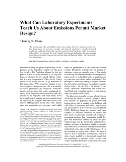 What Can Laboratory Experiments Teach Us About