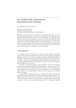 An Artificial Life Approach for Semi-Supervised