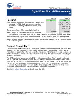 Digital Filter Block (DFB) Assembler