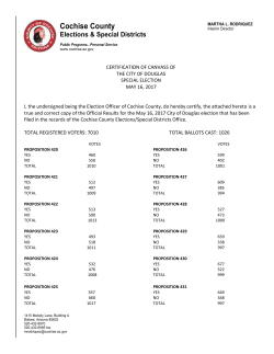 Official Results - City of Douglas, AZ