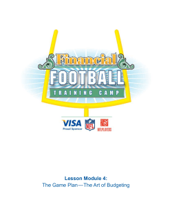 The Game Plan&mdash;The Art of Budgeting