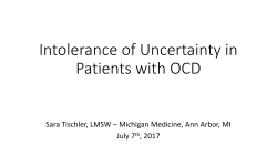 Intolerance of Uncertainty in Patients with OCD