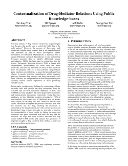 Contextualization of Drug-Mediator Relations Using Public