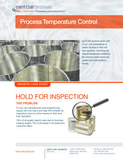 Process Temperature Control HOLD FOR INSPECTION