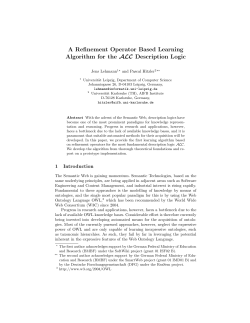 A Refinement Operator Based Learning Algorithm