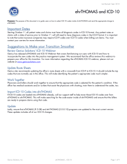 ehrTHOMAS and ICD-10
