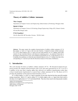 Theory of Additive Cellular Automata I. Introduction
