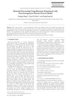 Demand Forecasting Using Bayesian Experiment with Non
