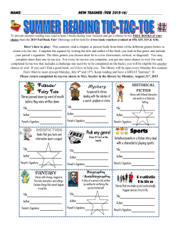 Reading Tic-Tac-Toe