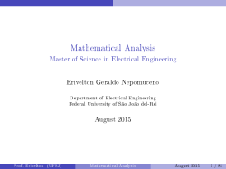 Mathematical Analysis