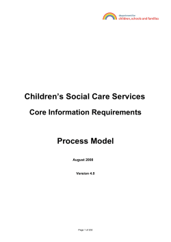 Children`s Social Care Services Process Model