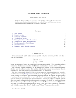 The Dirichlet problem - McGill Math Department