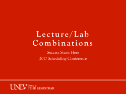 Lecture/Lab Combinations