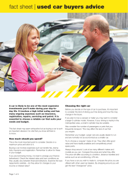 Used Car Buyers Advice