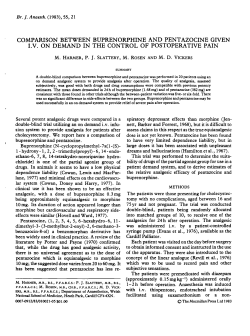 COMPARISON BETWEEN BUPRENORPHINE AND PENTAZOCINE