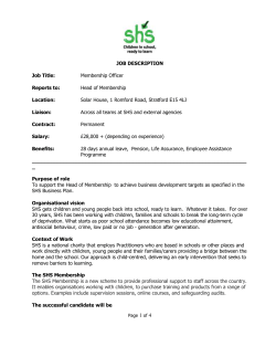 Membership Officer Job Description - School