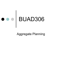 Chapter 11 - Aggregate Planning