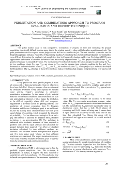 Permutation and combinations approach to