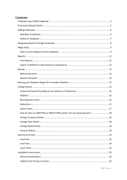 Moving your Database Wage File to another Machine