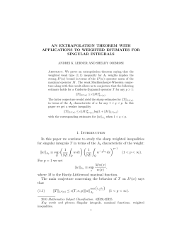 AN EXTRAPOLATION THEOREM WITH APPLICATIONS TO