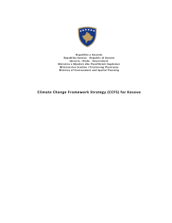 Climate Change Framework Strategy (CCFS) for Kosovo