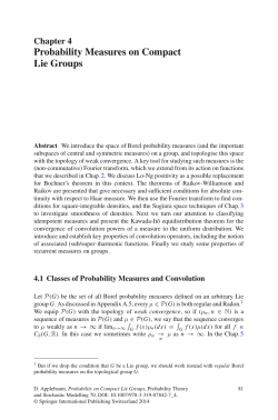 Probability Measures on Compact Lie Groups