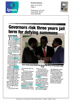 Governors risk three years jail