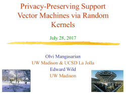 Privacy-Preserving Support Vector Machines via Random Kernels