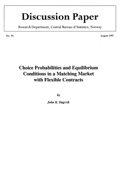 Choice Probabilities and Equilibrium Conditions in a Matching