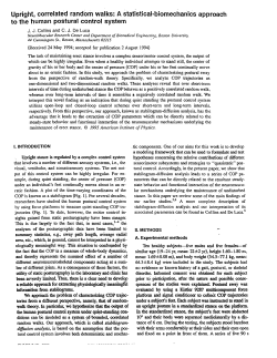 Upright, correlated random walks: A statistical