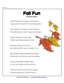 Fall Fun - Super Teacher Worksheets