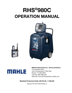 RHS 980C - MAHLE Service Solutions