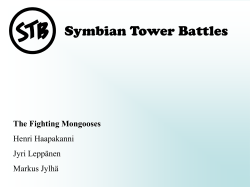 Marketing Scenario 1 - Symbian Tower Battles