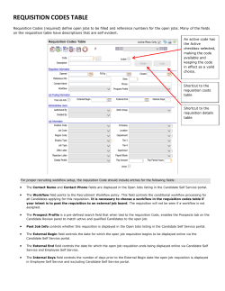 REQUISITION CODES TABLE