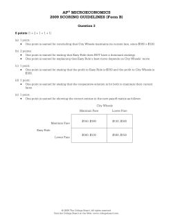 AP&reg; MICROECONOMICS 2009 SCORING GUIDELINES (Form B)