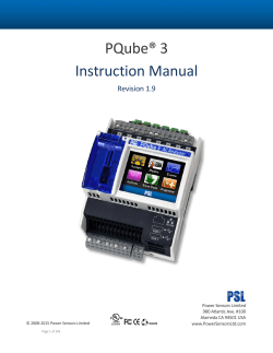 PQube® 3 Instruction Manual
