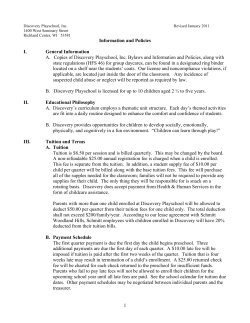 1 Information and Policies I. General Information A. Copies of